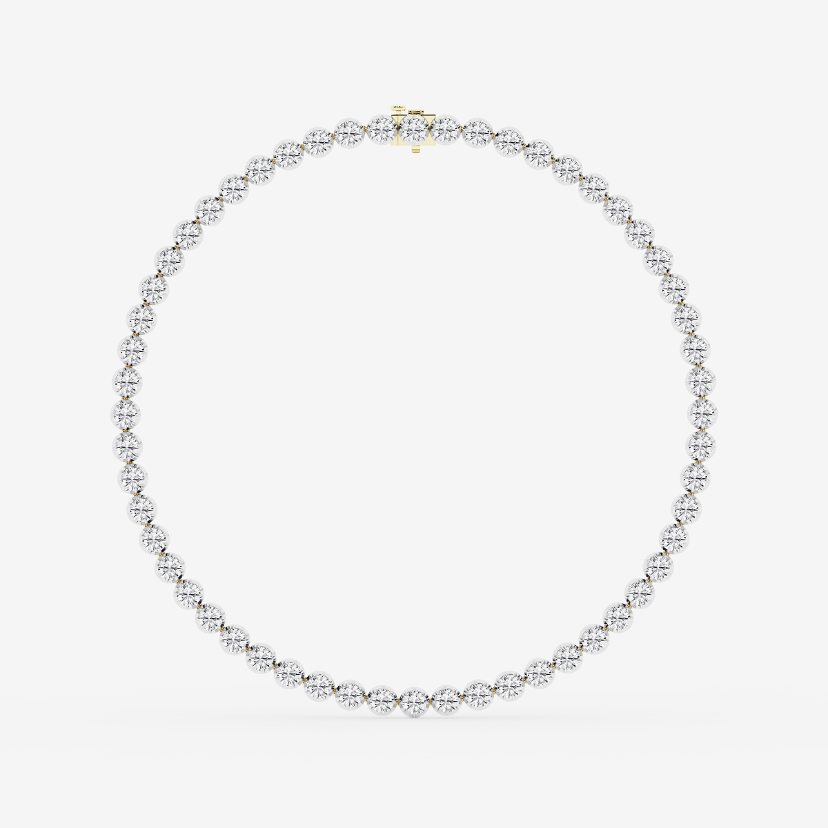 Additional Image 4 for  42 1/3 ctw Round Lab Grown Diamond Georgian Prong Setting Riviera Necklace