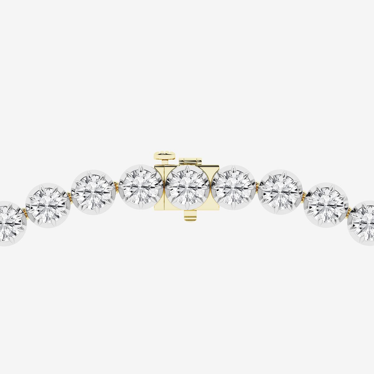 Additional Image 3 for  42 1/3 ctw Round Lab Grown Diamond Georgian Prong Setting Riviera Necklace