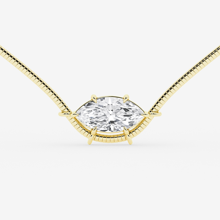Design ID 12548 - GB Custom 2 ctw Marquise Lab Grown Diamond Solitaire Pendant