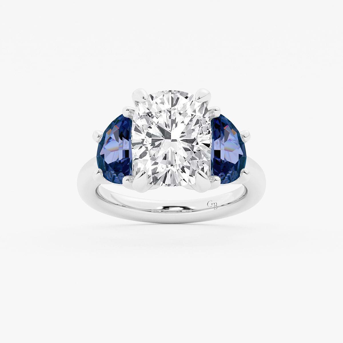 14k Gold Lab Created 8mm Round Alexandrite & Diamond Halo Ring
