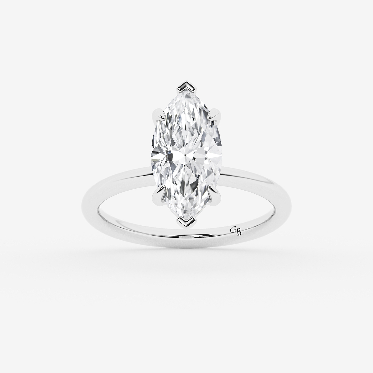 3 ctw Marquise Lab Grown Diamond Solitaire Engagement Ring