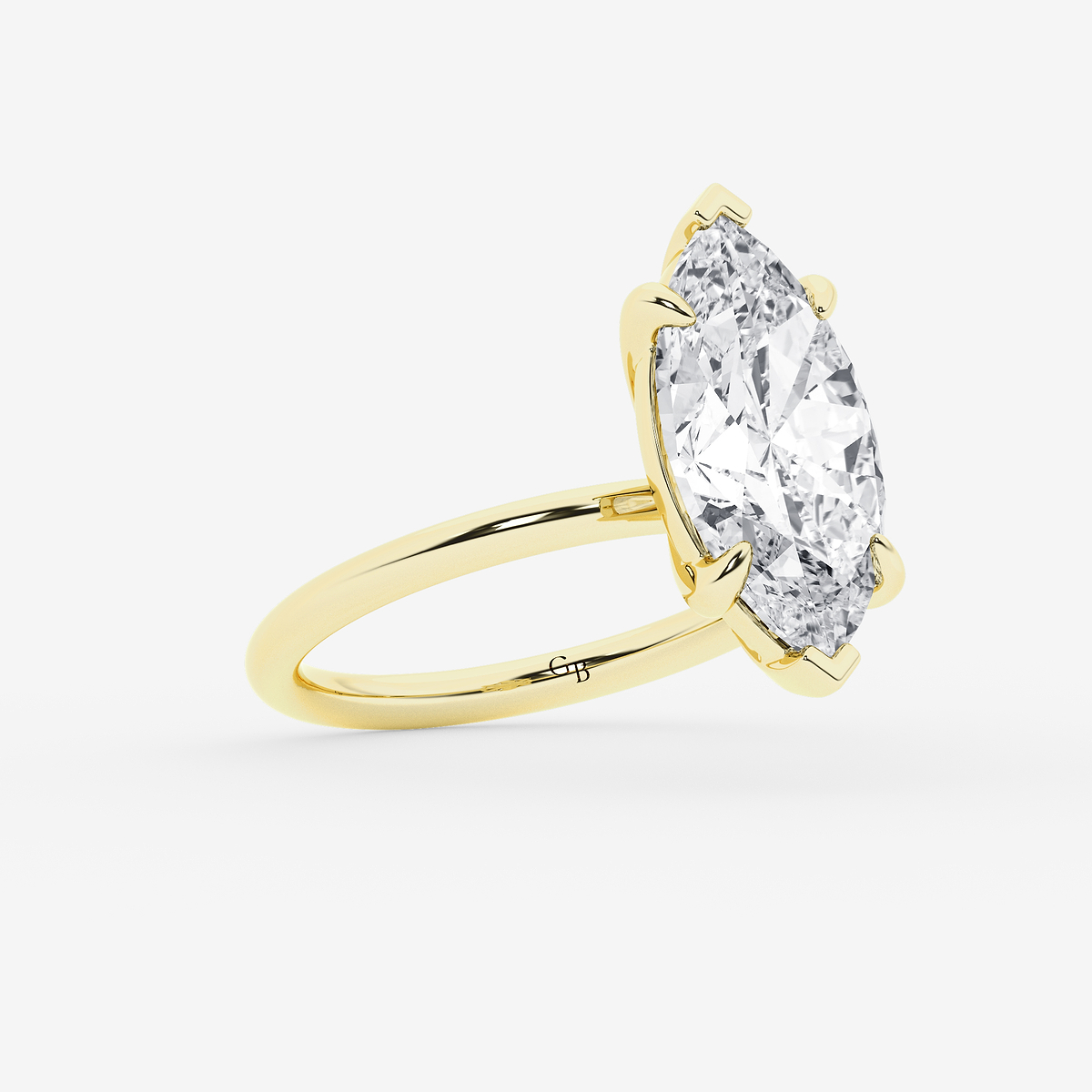 Additional Image 1 for  5 ctw Marquise Lab Grown Diamond Solitaire Engagement Ring
