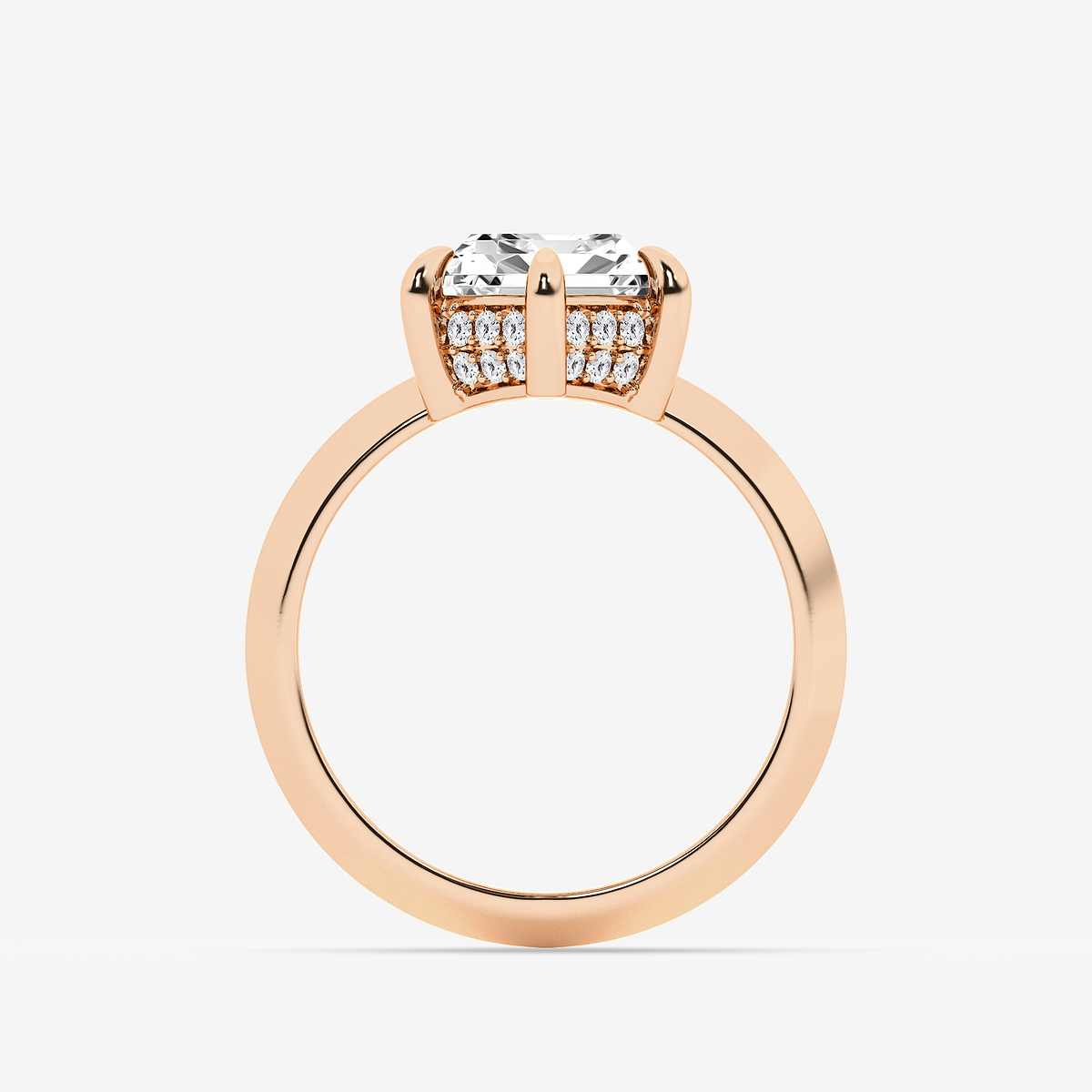 Additional Image 1 for  3 1/3 ctw Dutch Marquise Lab Grown Diamond Vintage Double Row Hidden Halo Engagement Ring