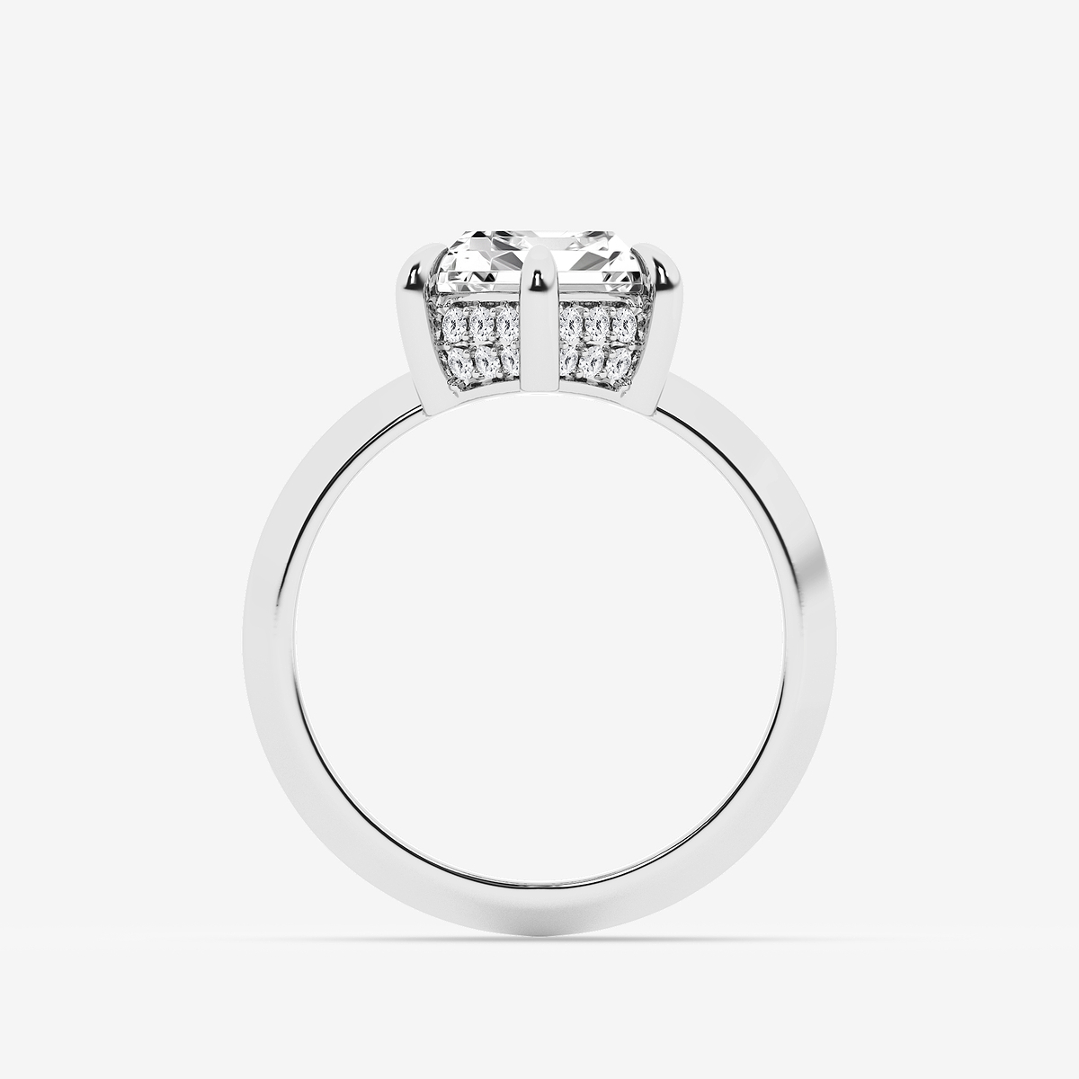 Additional Image 1 for  3 1/3 ctw Dutch Marquise Lab Grown Diamond Vintage Double Row Hidden Halo Engagement Ring