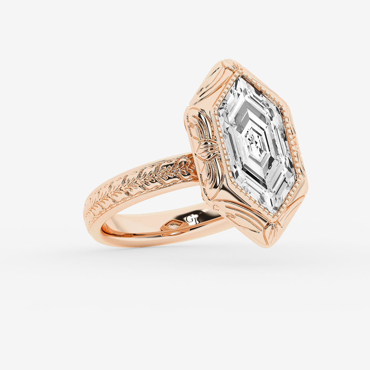 Additional Image 1 for  3 ctw Dutch Marquise Lab Grown Diamond Vintage Solitaire Engagement Ring