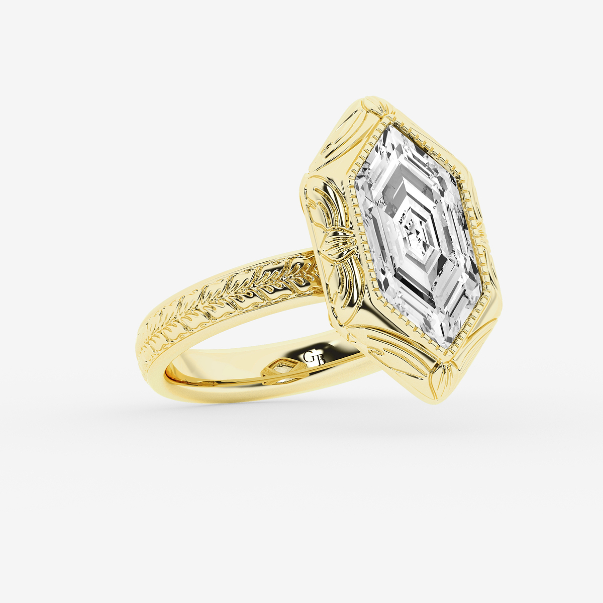 Additional Image 1 for  4 ctw Dutch Marquise Lab Grown Diamond Vintage Solitaire Engagement Ring
