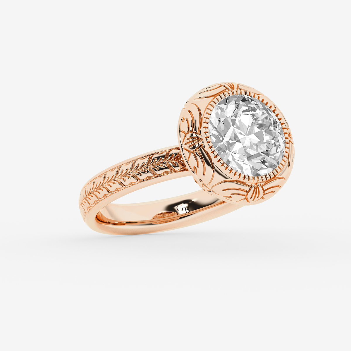 Additional Image 1 for  2 ctw Old European Cut Lab Grown Diamond Vintage Solitaire Engagement Ring