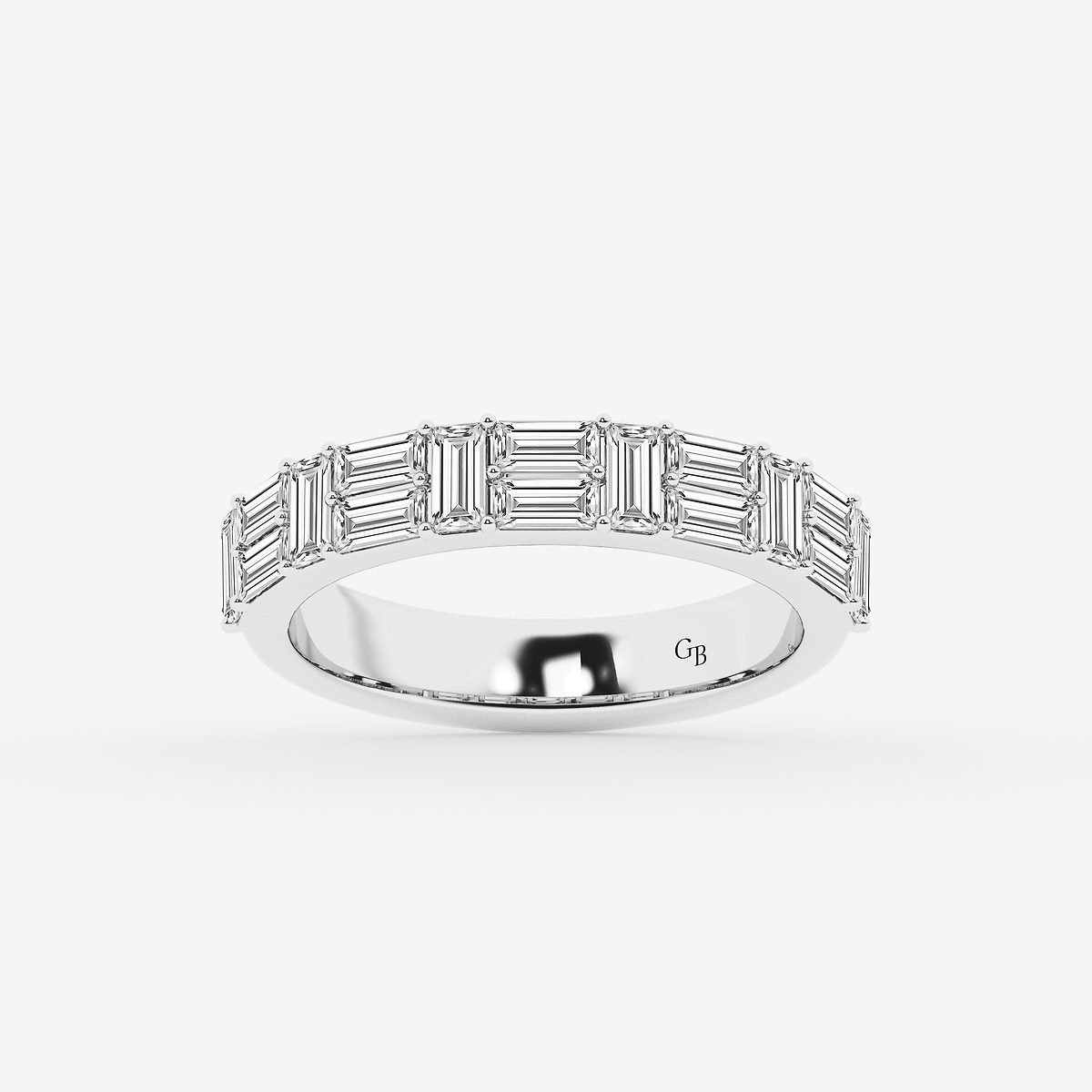 1 1/3 ctw Baguette Lab Grown Diamond Double Row Ring