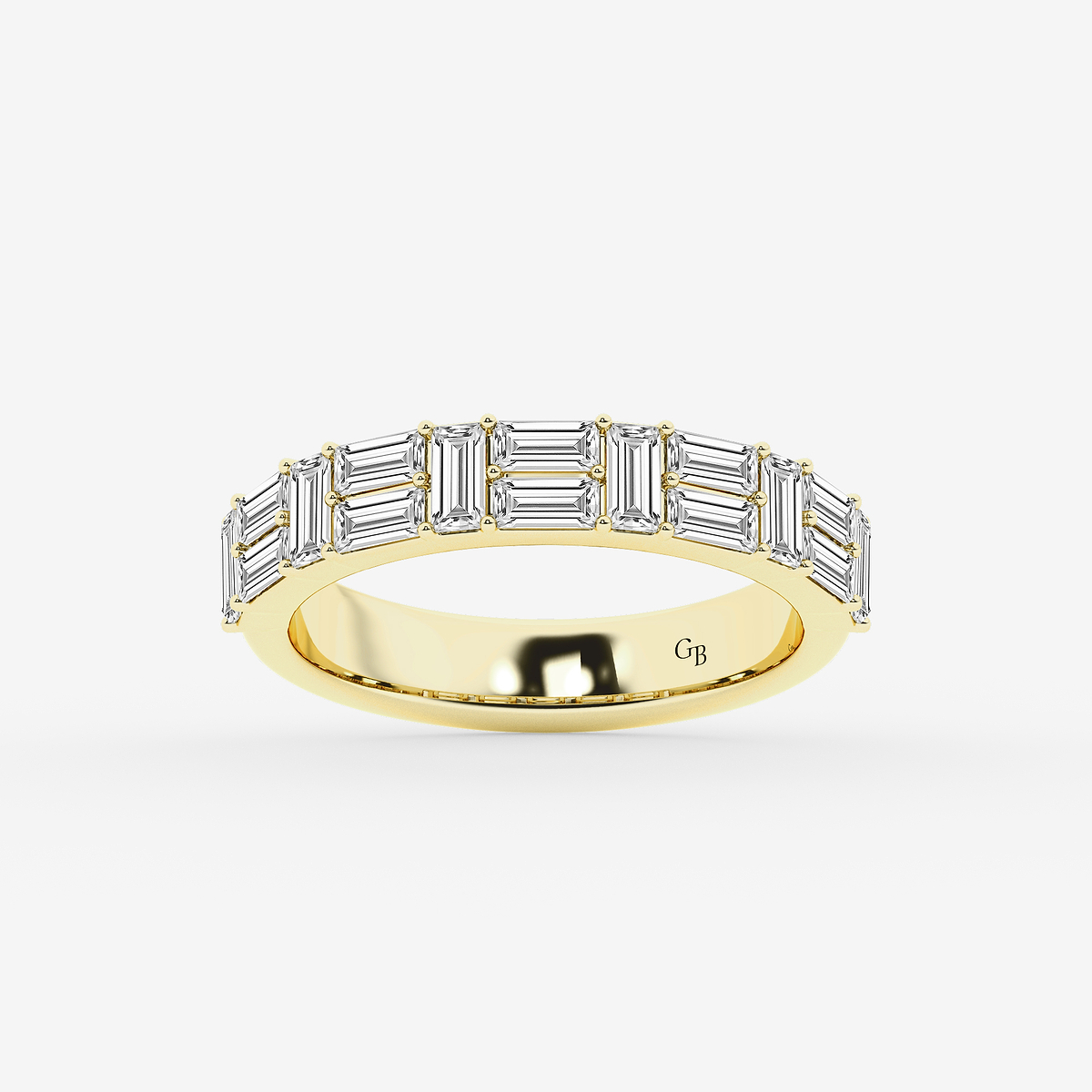 1 1/3 ctw Baguette Lab Grown Diamond Double Row Ring