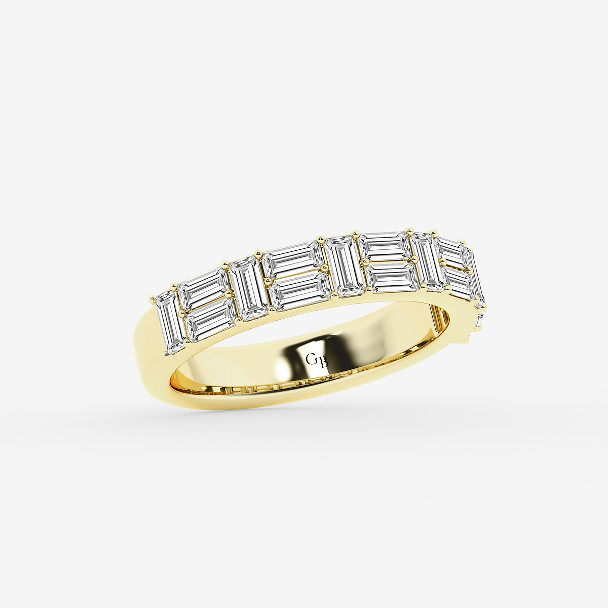 Additional Image 1 for  1 1/3 ctw Baguette Lab Grown Diamond Double Row Ring