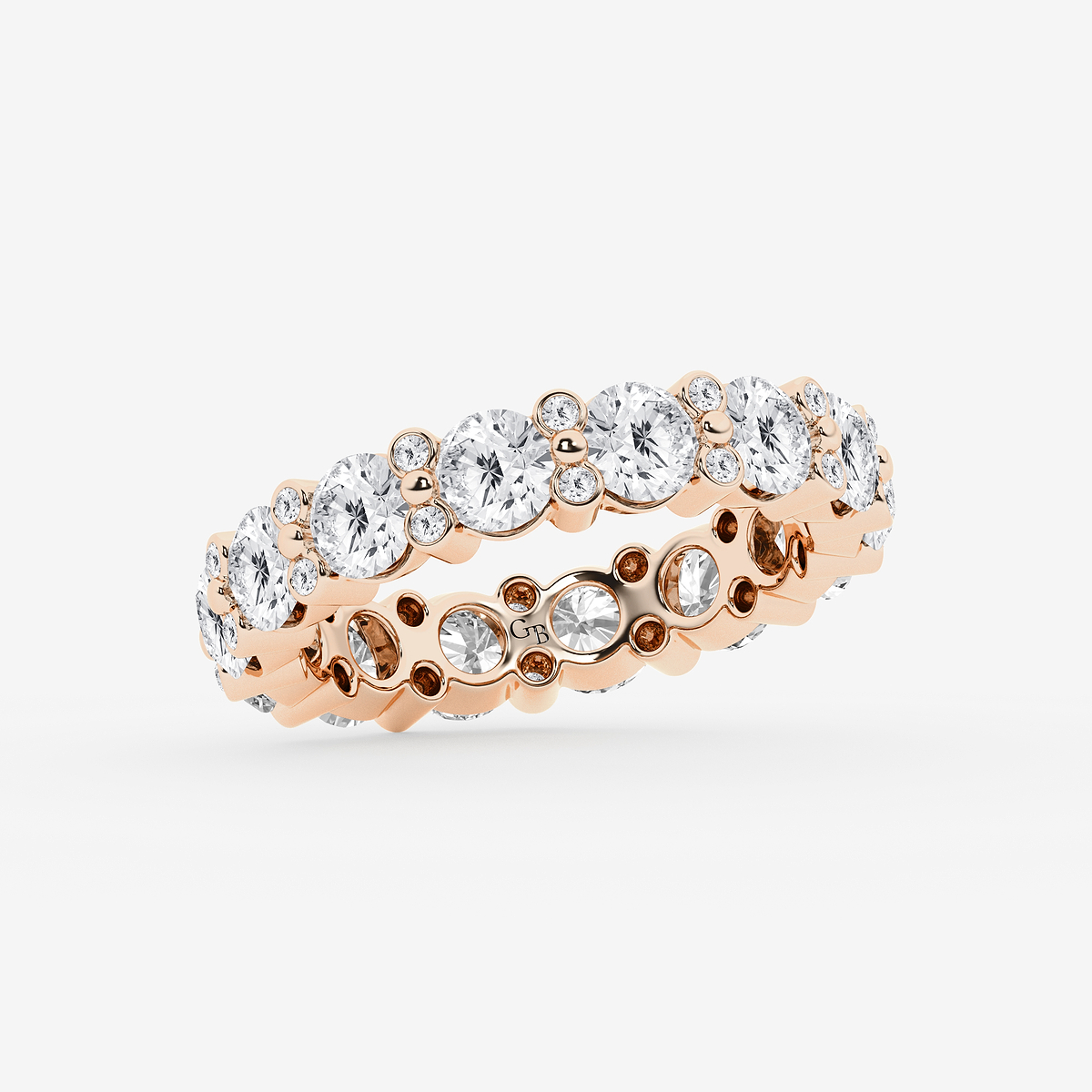 Additional Image 1 for  3 3/4 ctw Round Lab Grown Diamond  Eternity Band - 4mm Width