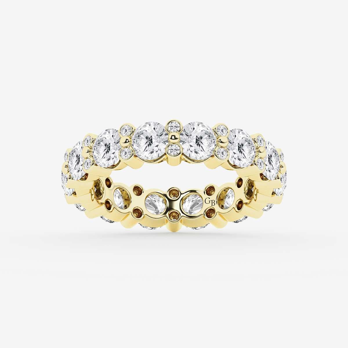 3 3/4 ctw Round Lab Grown Diamond  Eternity Band - 4mm Width