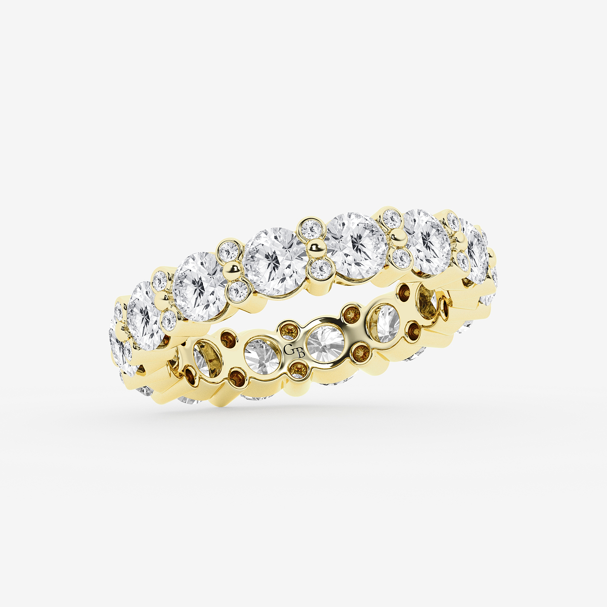 Additional Image 1 for  3 3/4 ctw Round Lab Grown Diamond  Eternity Band - 4mm Width
