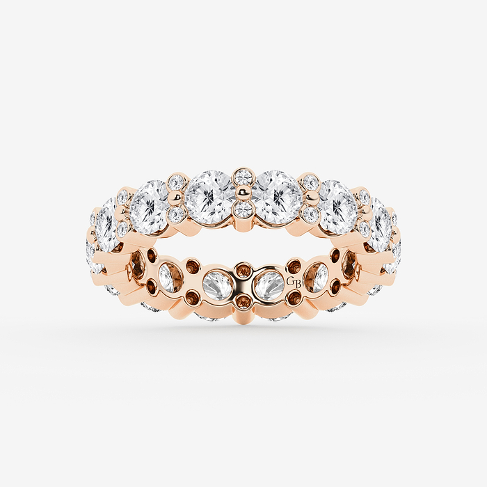 3 3/4 ctw Round Lab Grown Diamond  Eternity Band - 4mm Width