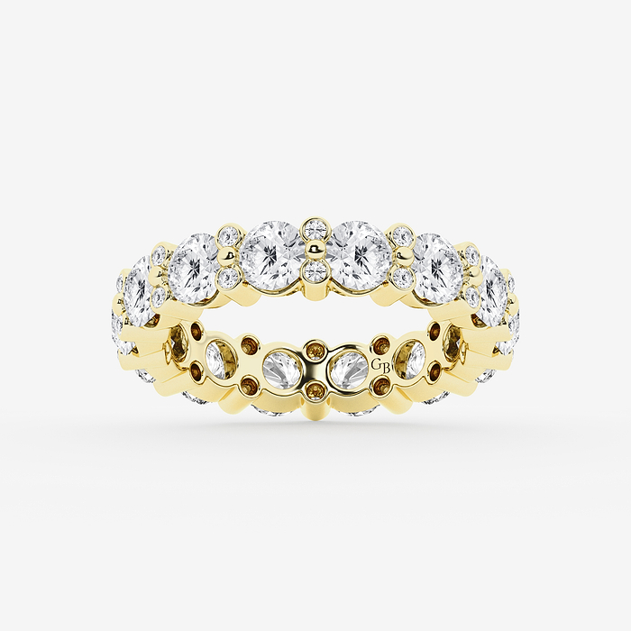 3 3/4 ctw Round Lab Grown Diamond  Eternity Band - 4mm Width