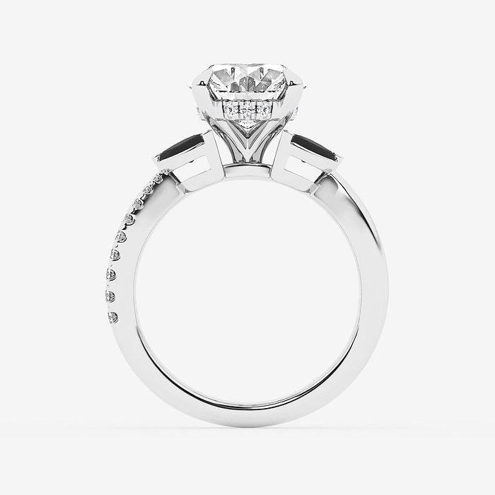 Design ID 12616 - GB Custom 4 1/10 ctw Oval Lab Grown Diamond Hidden Halo Engagement Ring