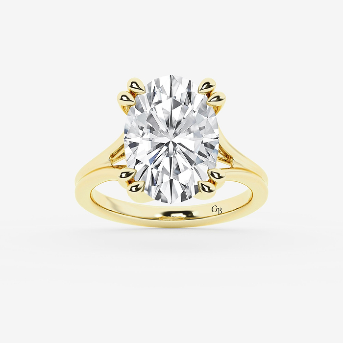 Design ID 12912 - GB Custom 5 ctw Oval Lab Grown Diamond Double Prong Hidden Halo Engagement Ring