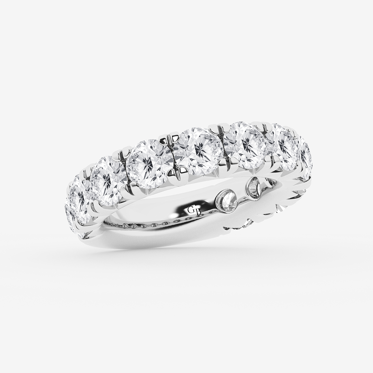 Additional Image 1 for  5 ctw Round Lab Grown Diamond Three Quarter Eternity Wedding Band