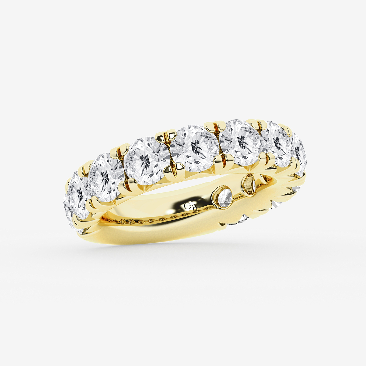 Additional Image 1 for  5 ctw Round Lab Grown Diamond Three Quarter Eternity Wedding Band