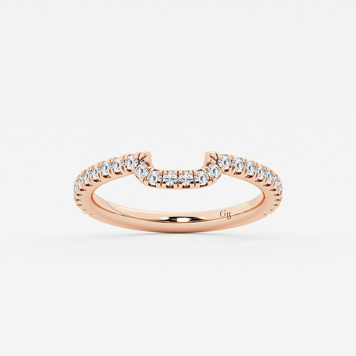 1/3 ctw Round Lab Grown Diamond Micro Pave Wedding Band