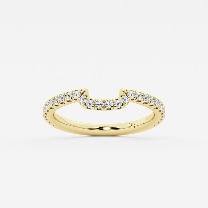 1/3 ctw Round Lab Grown Diamond Micro Pave Wedding Band