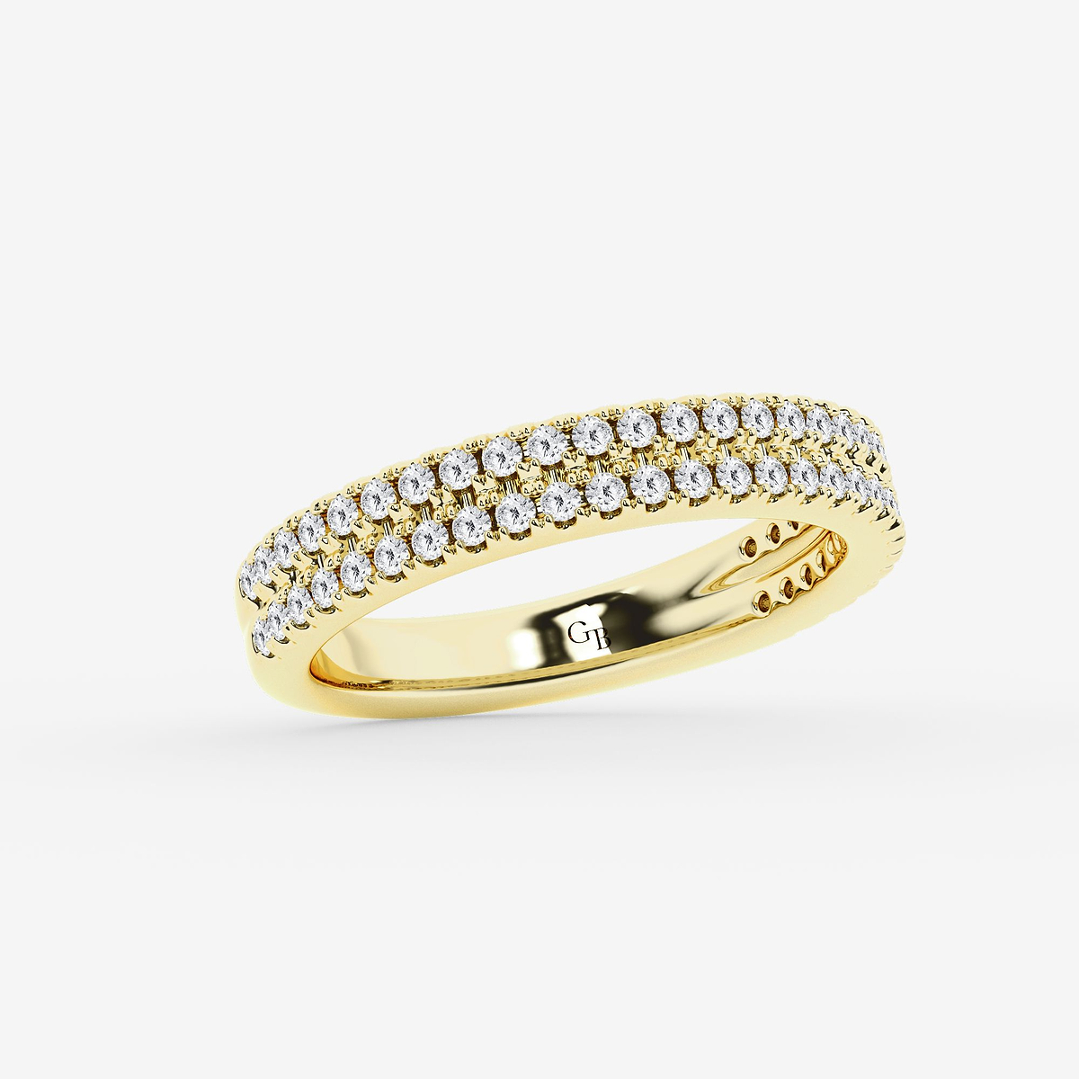 Additional Image 1 for  1/2 ctw Round Lab Grown Diamond Double Row Stackable Ring