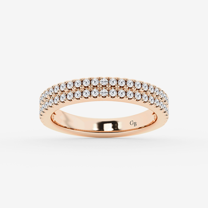 Double Row Round Stackable Ring
