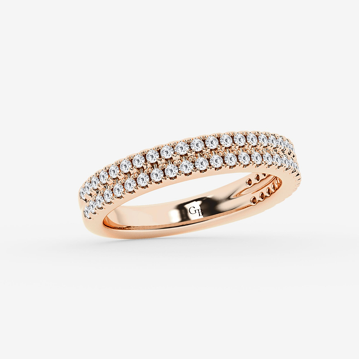 Double Row Round Stackable Ring