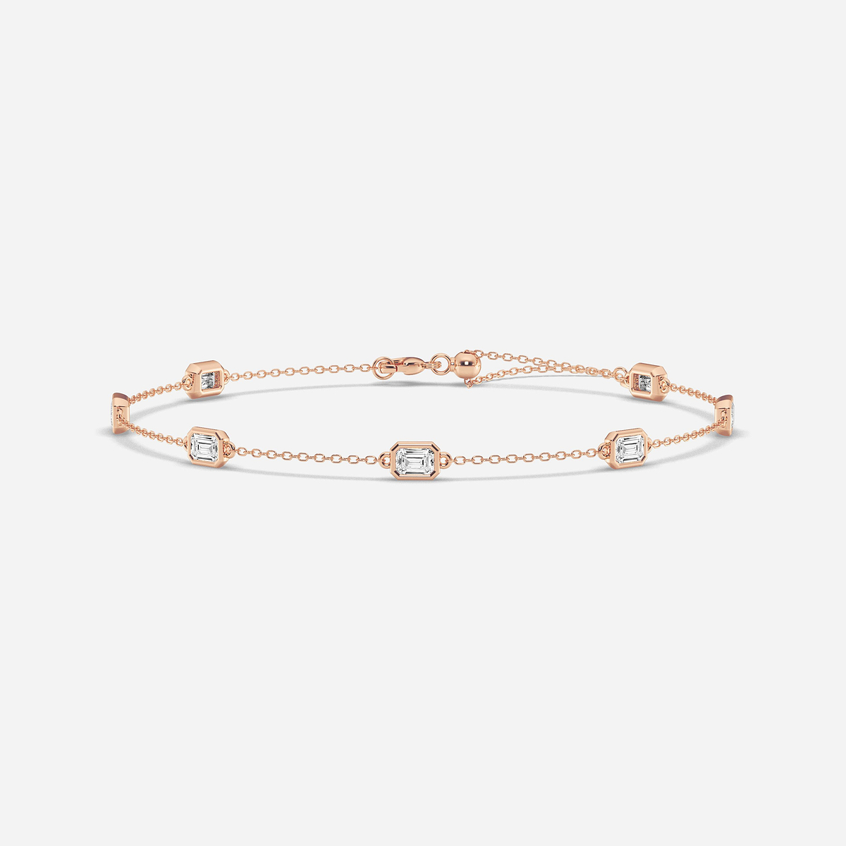 1 3/4 ctw Emerald Lab Grown Diamond Anklet