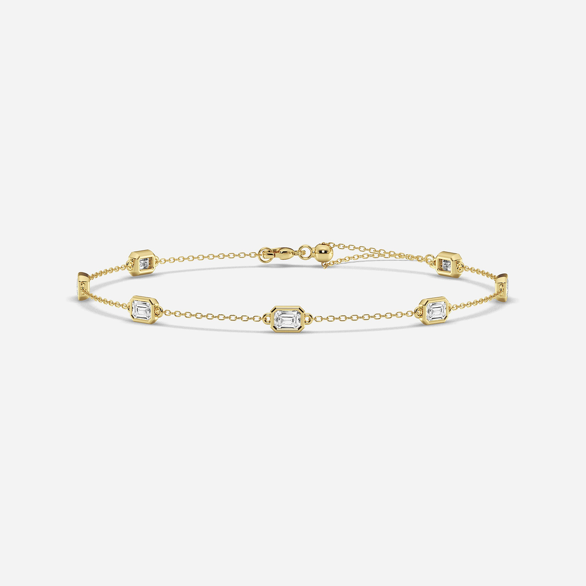 1 3/4 ctw Emerald Lab Grown Diamond Anklet