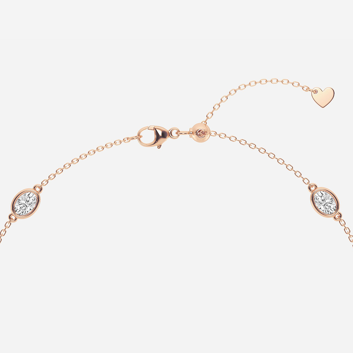 Additional Image 2 for  1 3/4 ctw Oval Lab Grown Diamond Anklet