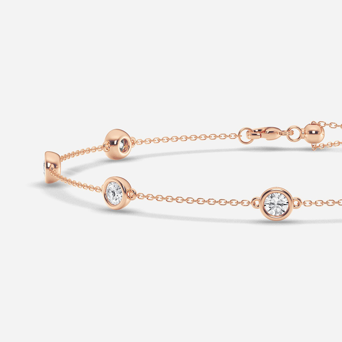 Additional Image 1 for  1 3/4 ctw Round Lab Grown Diamond Anklet