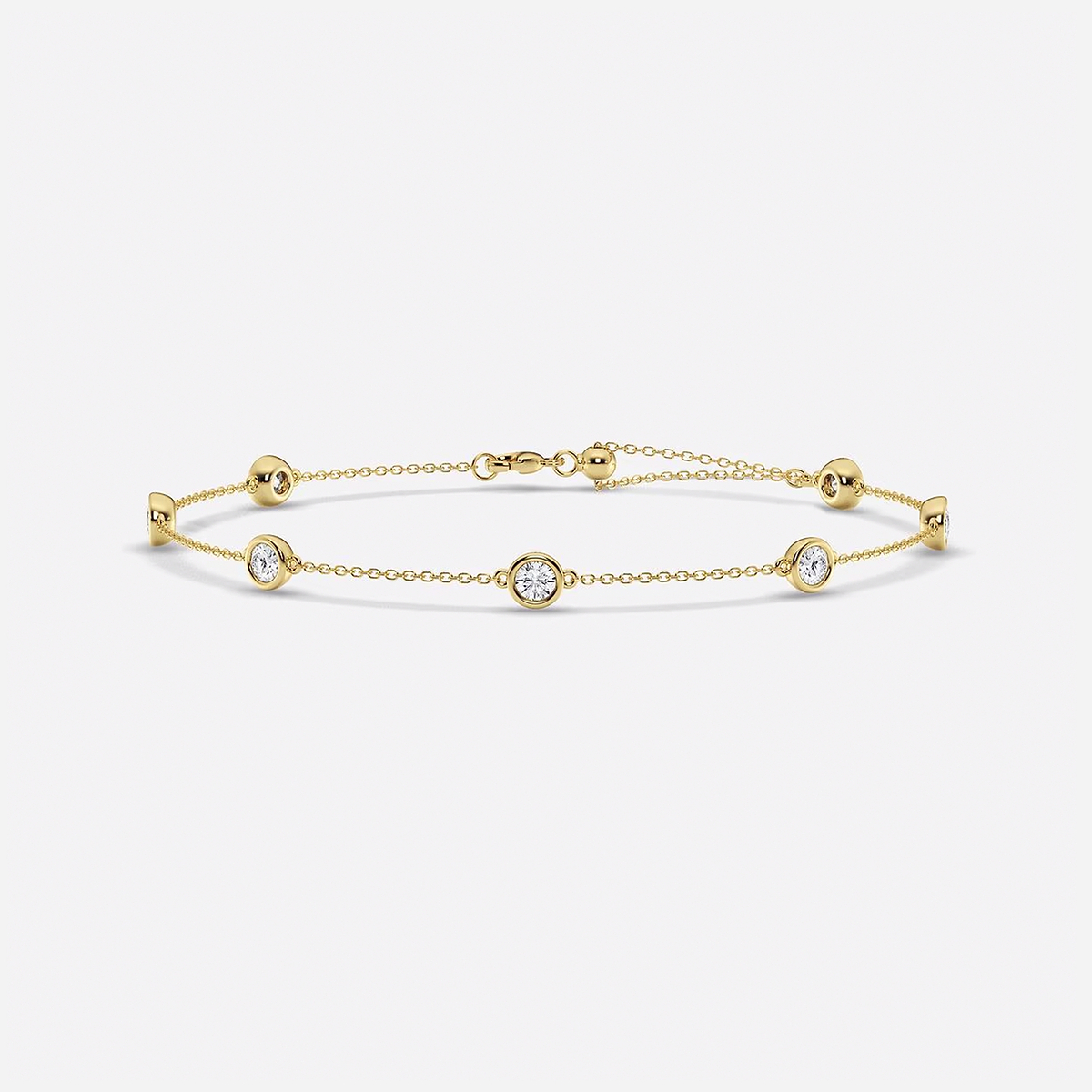 1 3/4 ctw Round Lab Grown Diamond Anklet