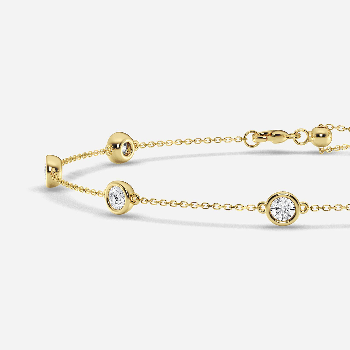 Additional Image 1 for  1 3/4 ctw Round Lab Grown Diamond Anklet