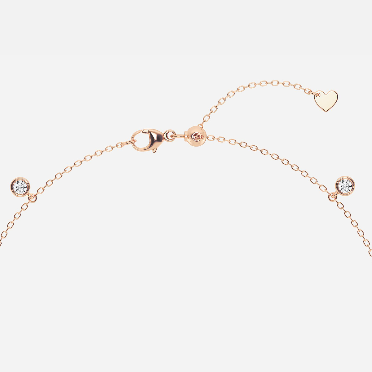 Additional Image 2 for  1 1/3 ctw Multi-Shape Lab Grown Diamond Dangle Charm Anklet