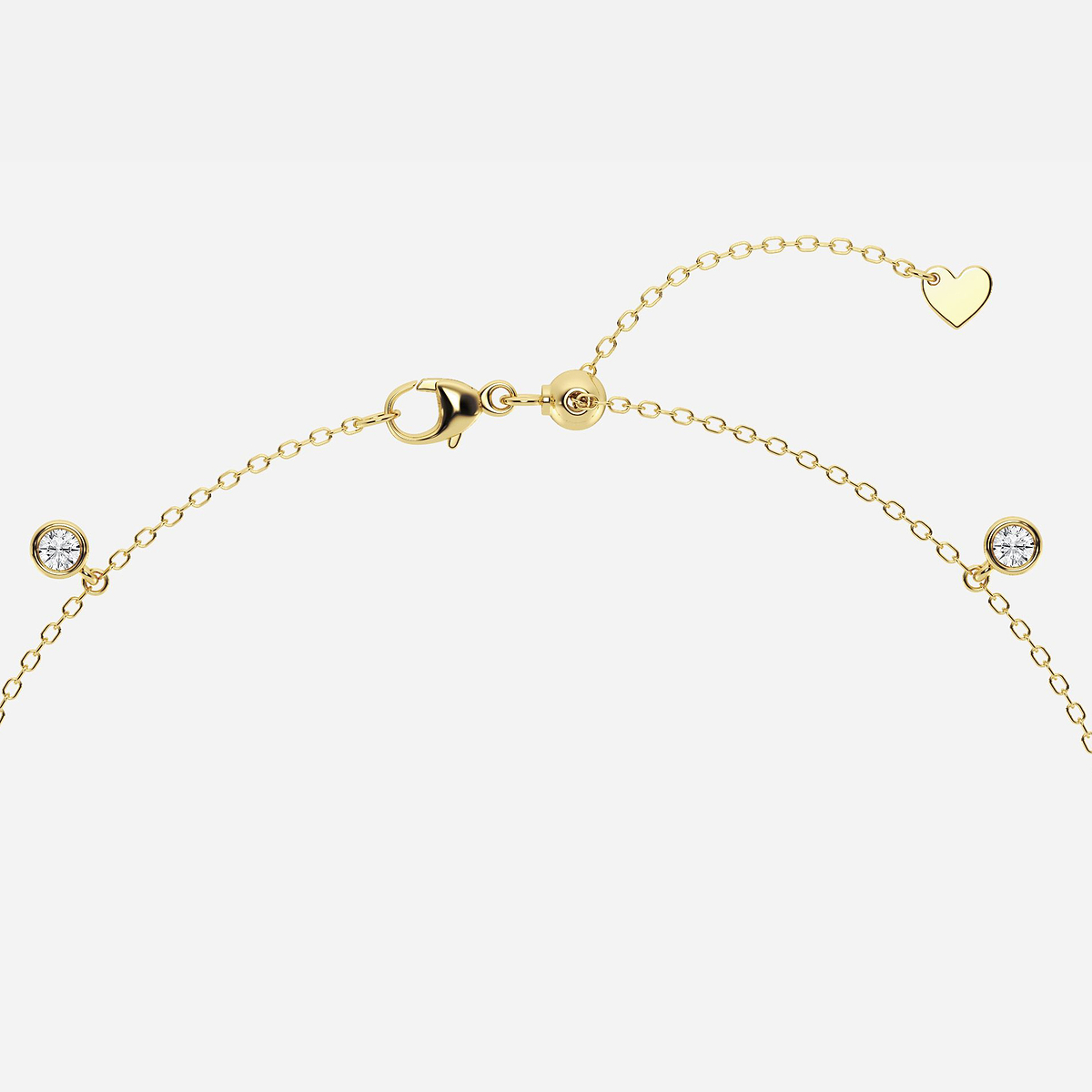 Additional Image 2 for  1 1/3 ctw Multi-Shape Lab Grown Diamond Dangle Charm Anklet