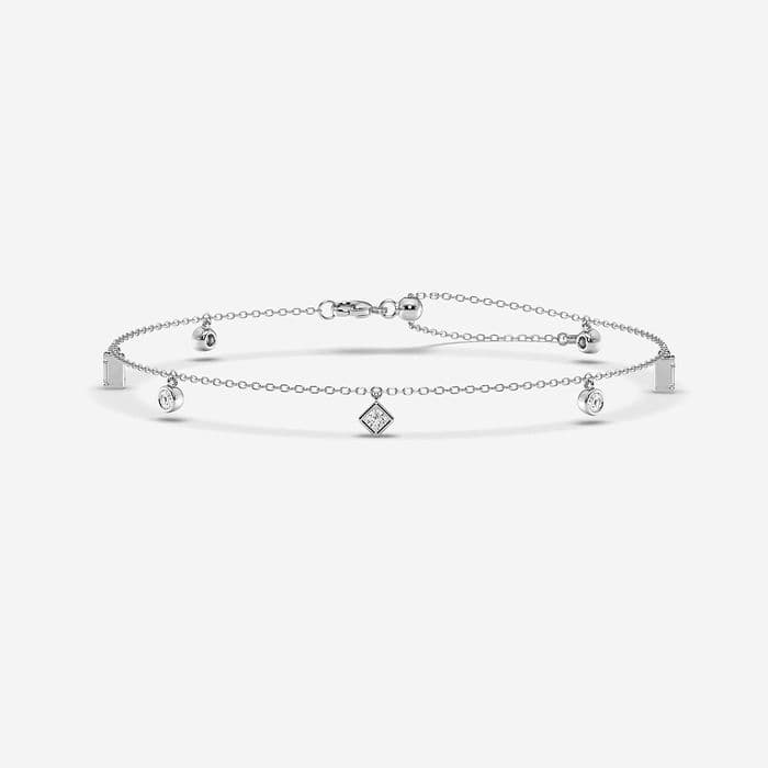 Multi-Shape Dangle Charm Anklet