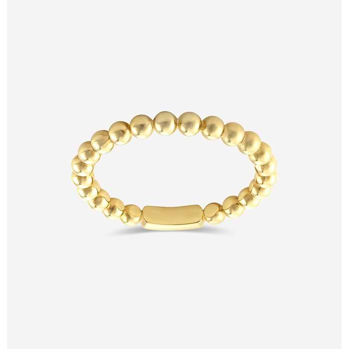 Plain Gold Round Bead Fashion Ring