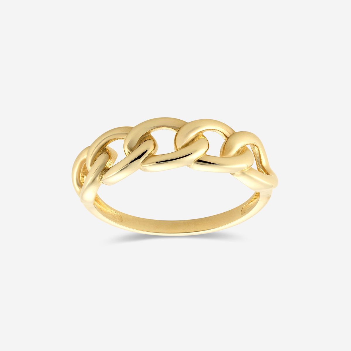 Plain Gold Interlocking Spiral Ring