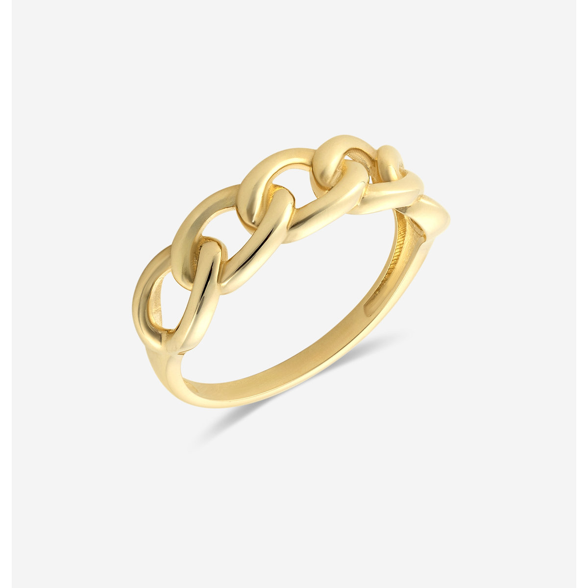 Additional Image 1 for  Plain Gold Interlocking Spiral Ring