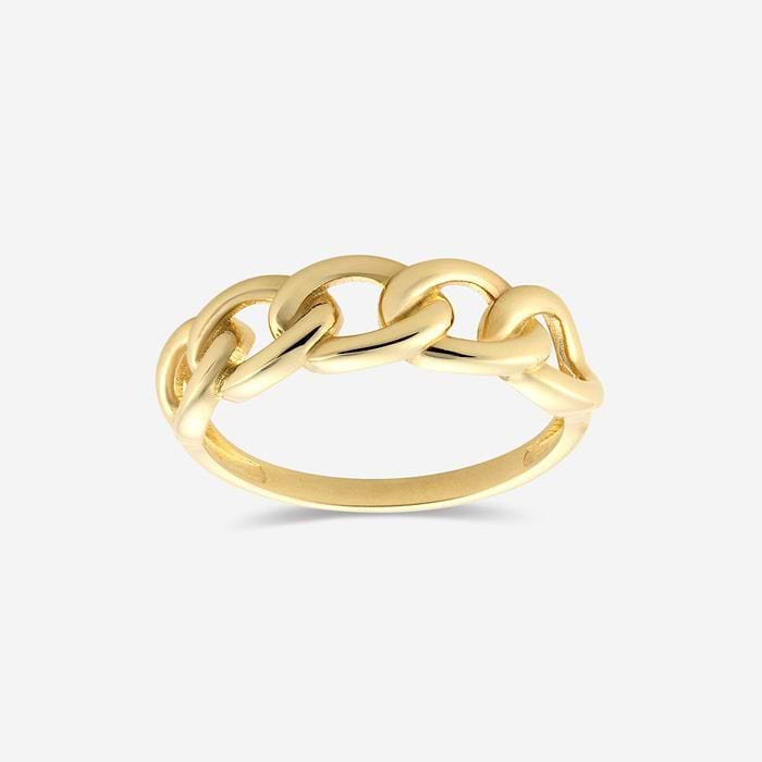 Plain Gold Interlocking Spiral Fashion Ring