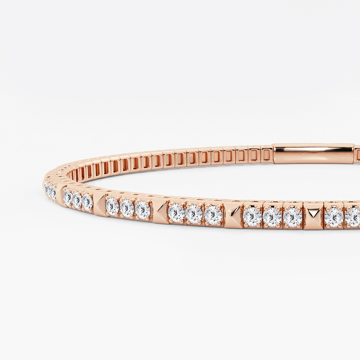 Additional Image 1 for  3/4 ctw Round Lab Grown Diamond Flex Bangle Bracelet - 7 Inches