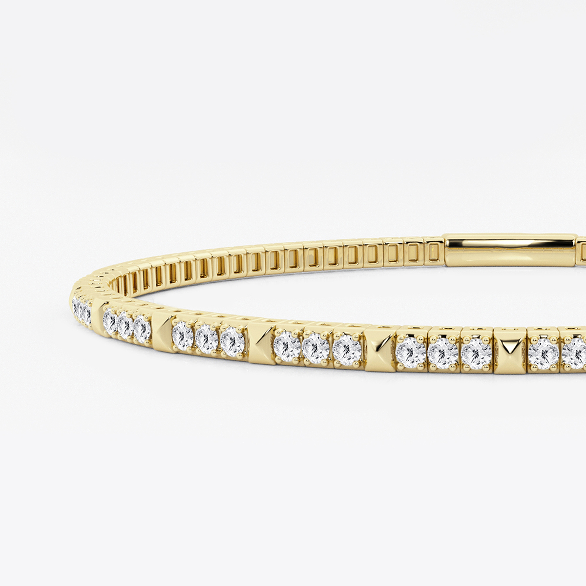 Additional Image 1 for  3/4 ctw Round Lab Grown Diamond Flex Bangle Bracelet - 7 Inches