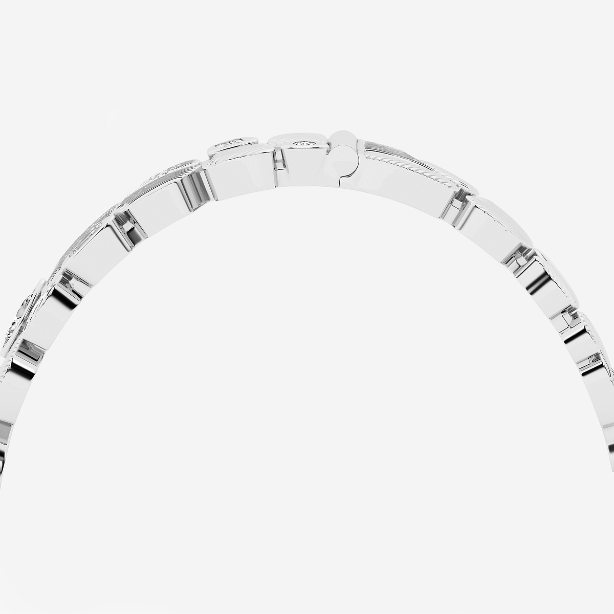 Additional Image 2 for  2 7/8 ctw Multi-Shape Lab Grown Diamond Pebbles Hinged Bangle Bracelet - 7 Inches