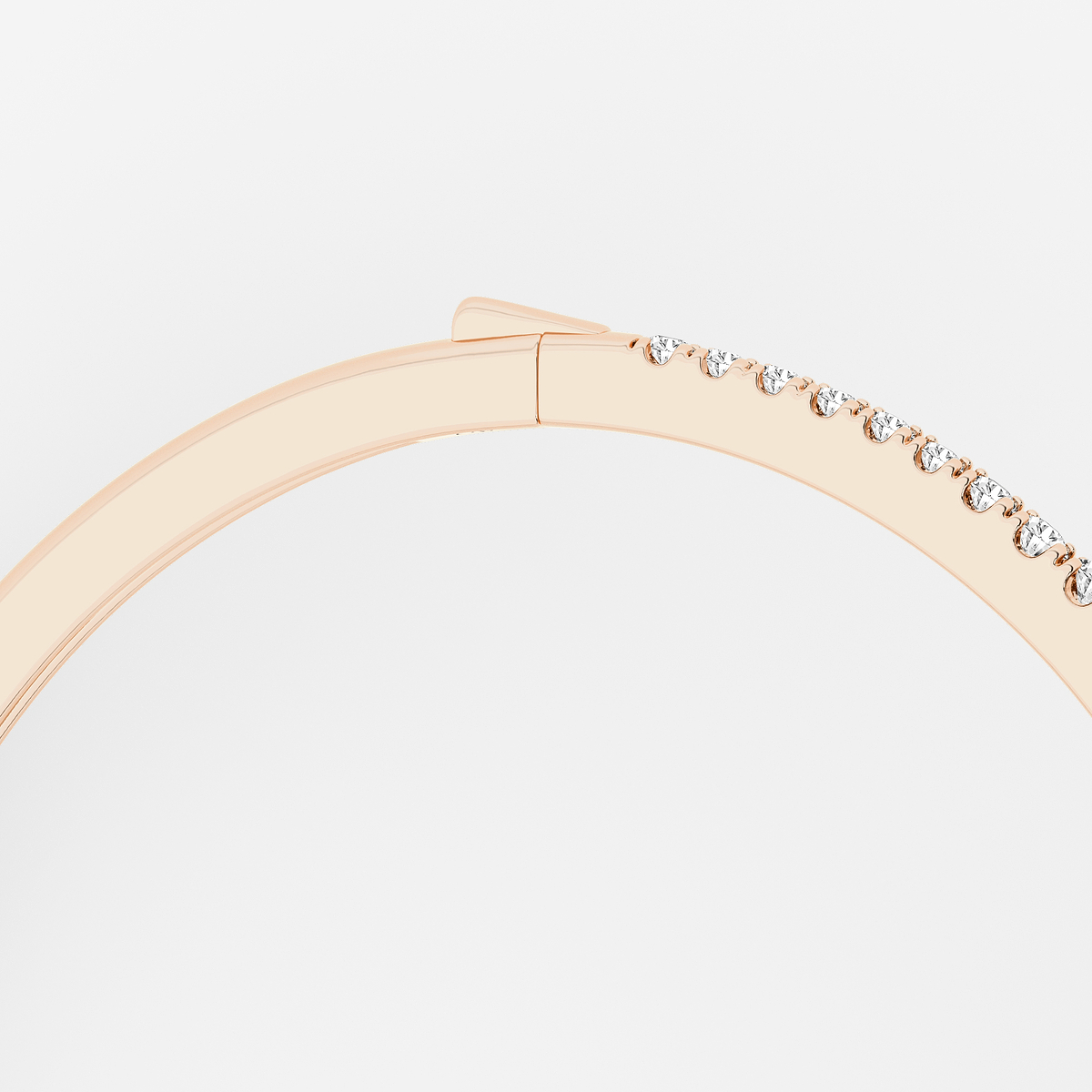 Additional Image 2 for  4 ctw Oval Lab Grown Diamond Curve Bangle Bracelet - 7 Inches