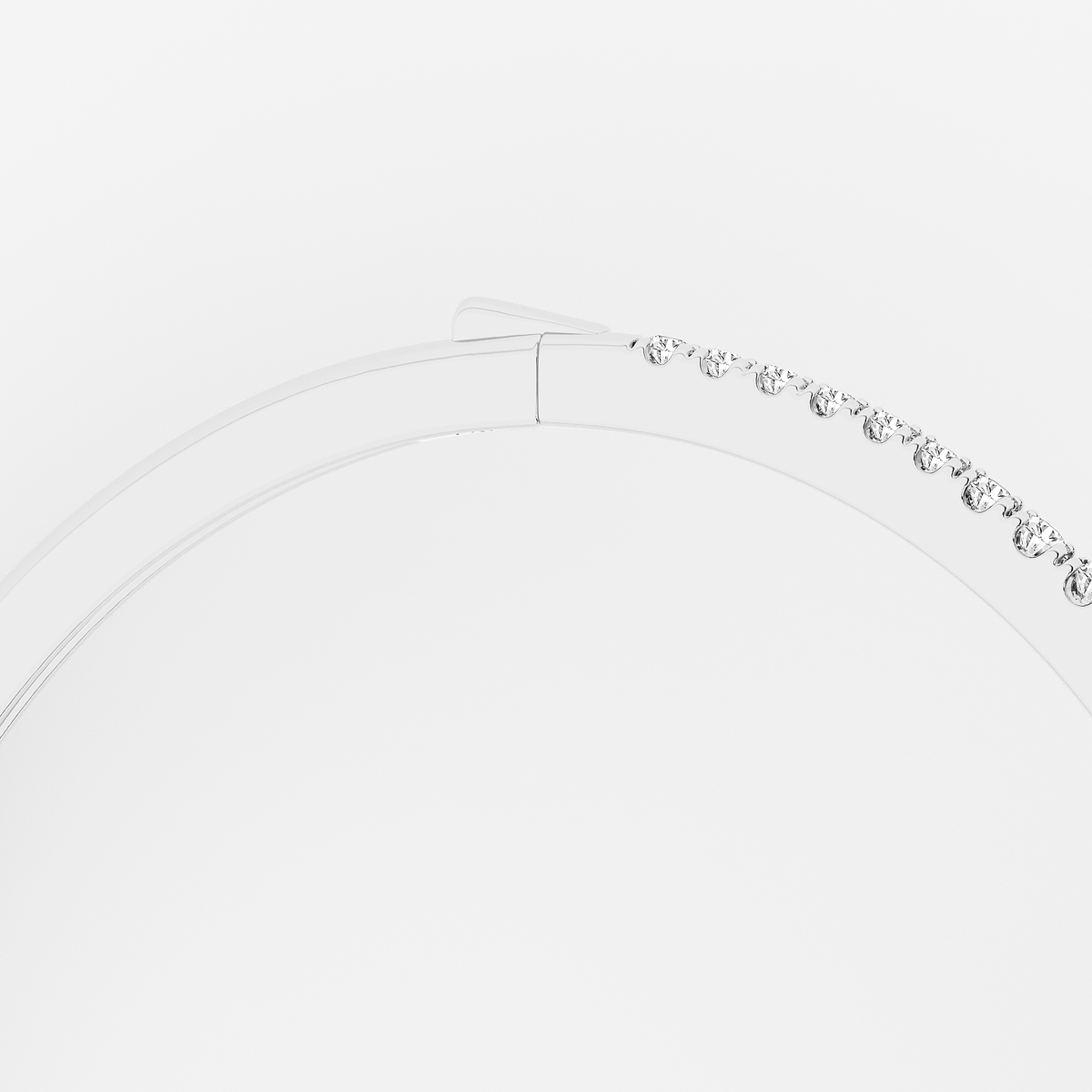 Additional Image 2 for  4 ctw Oval Lab Grown Diamond Curve Bangle Bracelet - 7 Inches