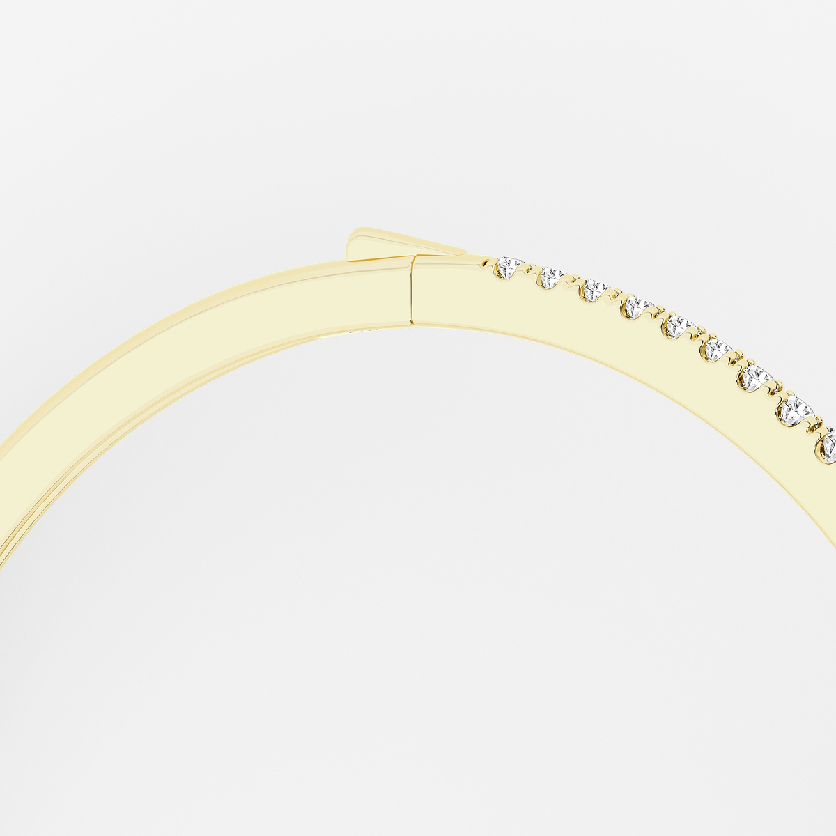 Additional Image 2 for  4 ctw Oval Lab Grown Diamond Curve Bangle Bracelet - 7 Inches