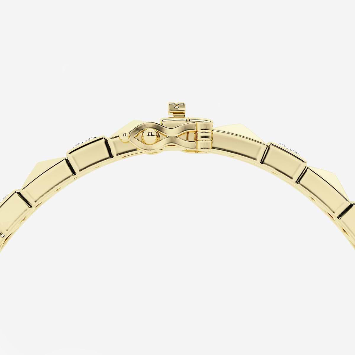 Additional Image 2 for  4 1/6 ctw Emerald Lab Grown Diamond  Bangle Bracelet - 7 Inches