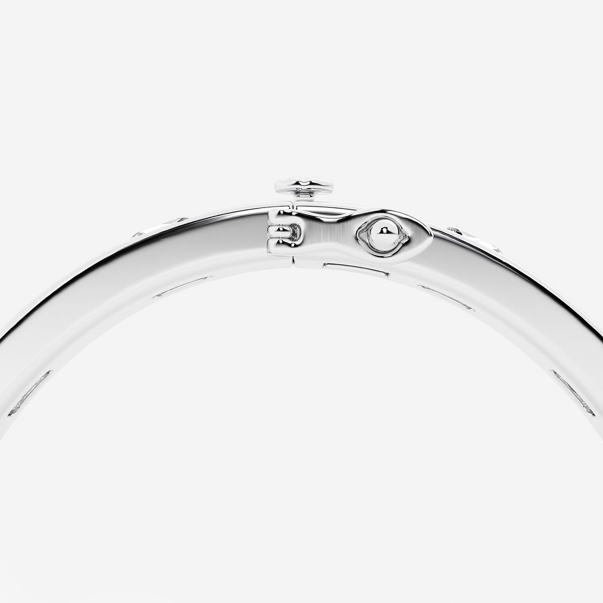 Additional Image 2 for  10 3/4 ctw Asscher Lab Grown Diamond  Bangle Bracelet - 7 Inches