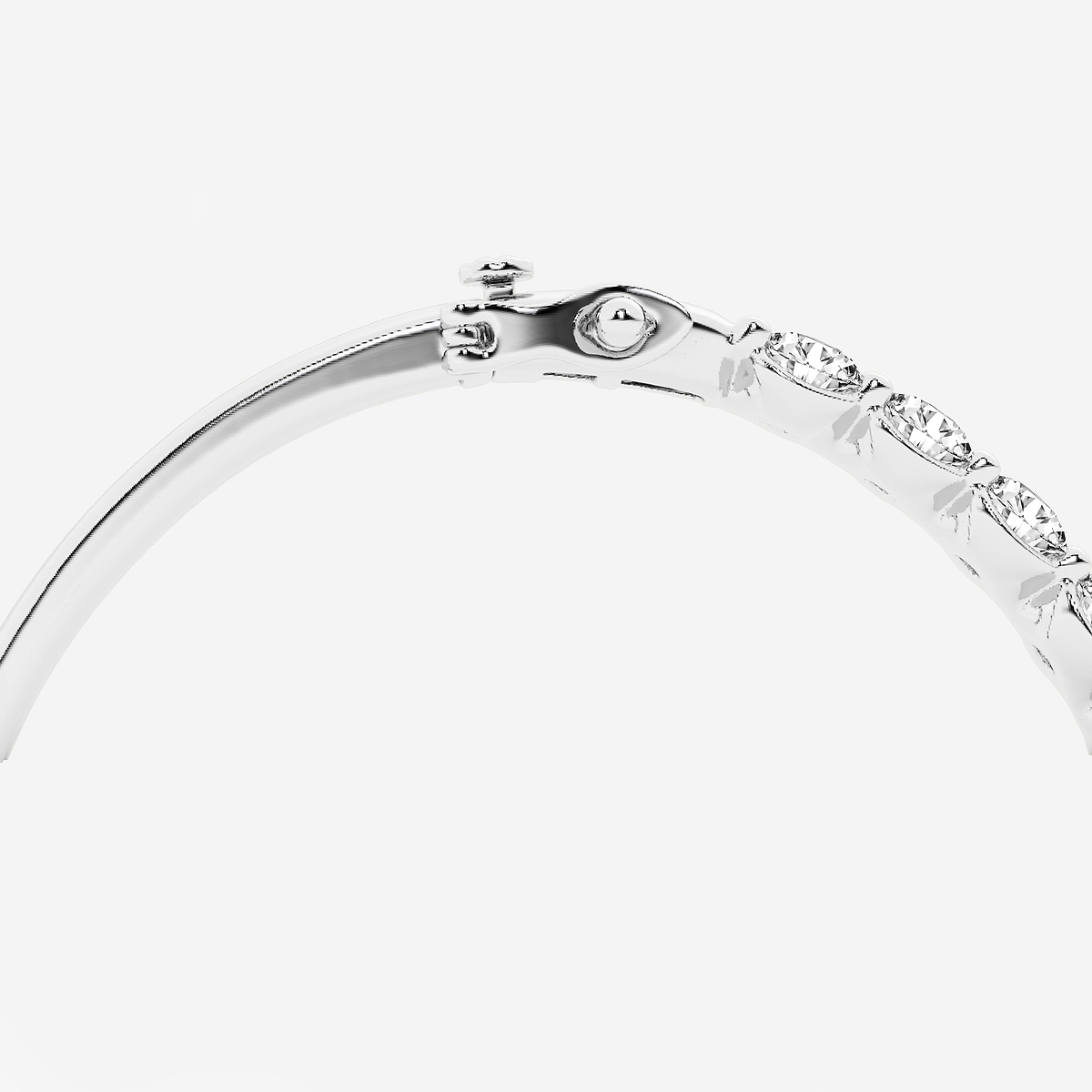 Additional Image 2 for  7 ctw Round Lab Grown Diamond Bangle Bracelet - 7 Inches